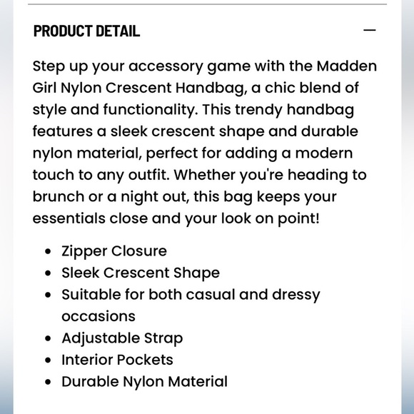 Madden Girl Pink Crescent Hobo NWT Bag. MA3 - Picture 6 of 6